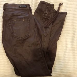 Maroon skinny pants from Anthropology